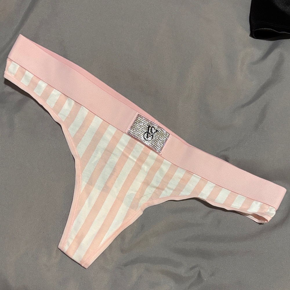 Victoria's Secret Pink and White Striped Panties